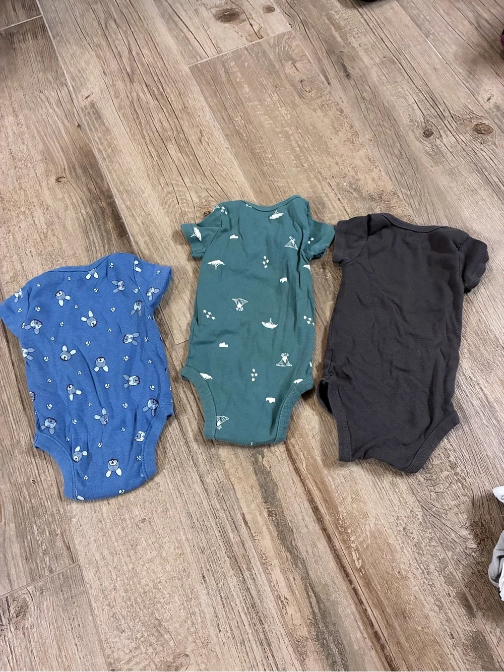 Baby Boy Bodysuit Bundle 3-6M Carter’s Old Navy Woodland Bunny 3-Pack